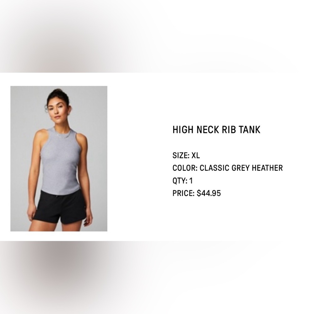 Fabletics High Neck Ribbed Tank - Picture 5 of 5